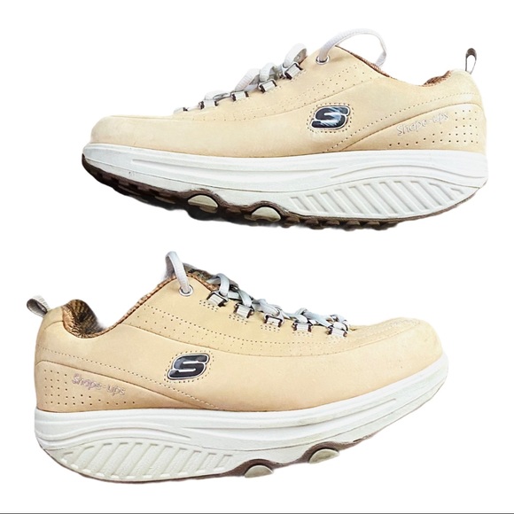 Skechers Shoes - Skechers Shape Ups in Tan Suede
